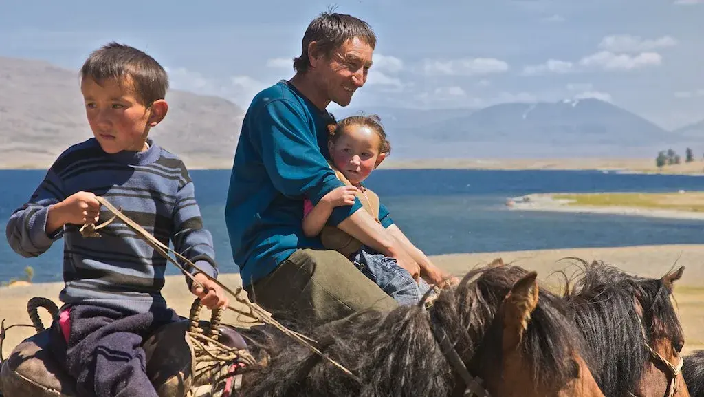 A family of northwest Mongolia outside their ger